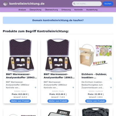 Screenshot kontrolleinrichtung.de