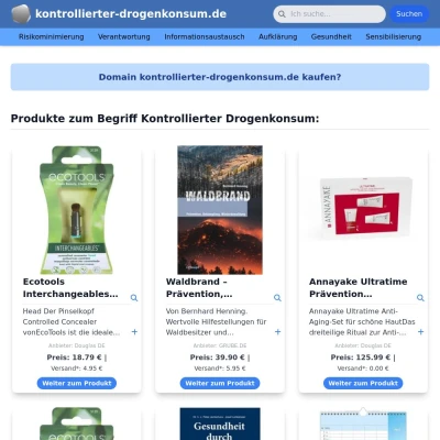 Screenshot kontrollierter-drogenkonsum.de