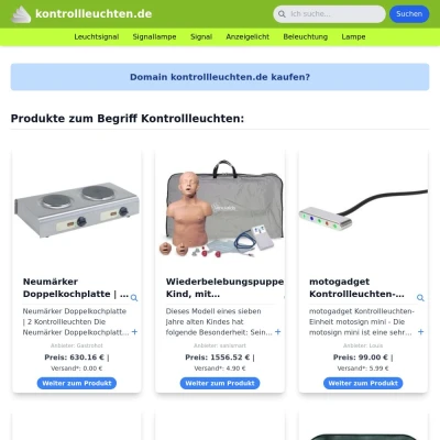 Screenshot kontrollleuchten.de