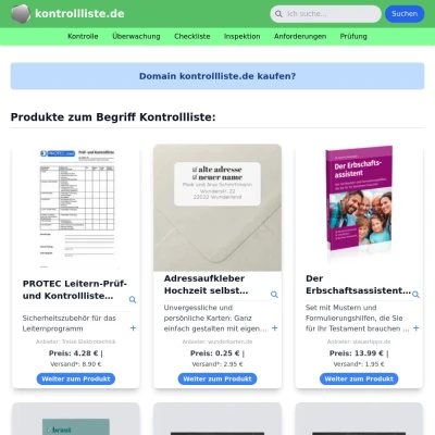 Screenshot kontrollliste.de