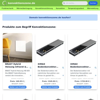 Screenshot konvektionszone.de