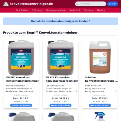 Screenshot konvektomatenreiniger.de