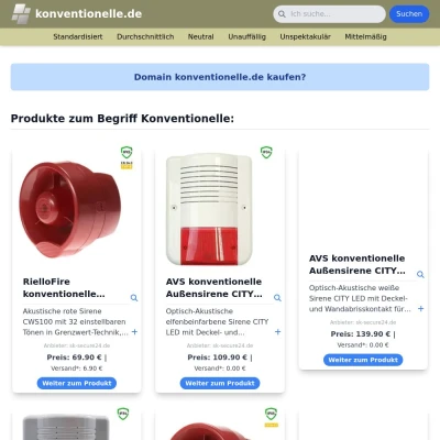 Screenshot konventionelle.de