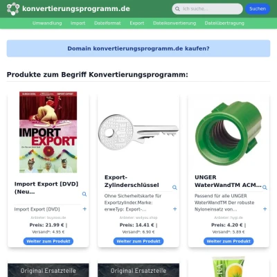 Screenshot konvertierungsprogramm.de