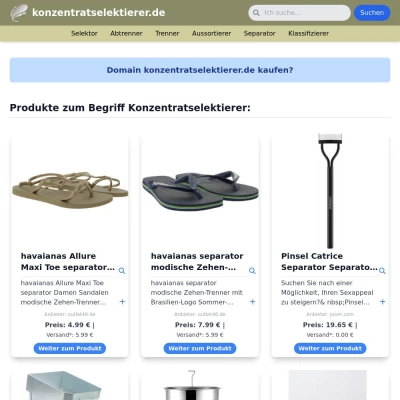 Screenshot konzentratselektierer.de