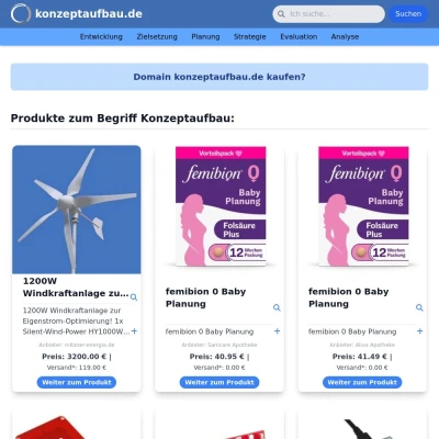 Screenshot konzeptaufbau.de