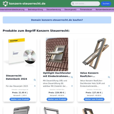 Screenshot konzern-steuerrecht.de