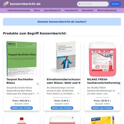 Screenshot konzernbericht.de