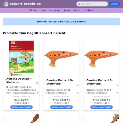 Screenshot konzert-bericht.de