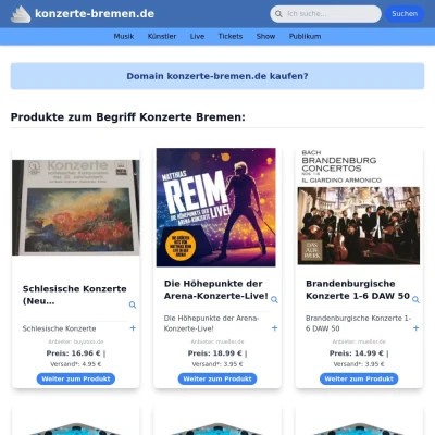 Screenshot konzerte-bremen.de