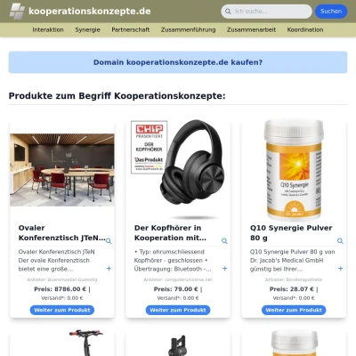 Screenshot kooperationskonzepte.de