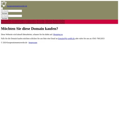 Screenshot kooperationsnetzwerke.de