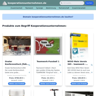 Screenshot kooperationsunternehmen.de