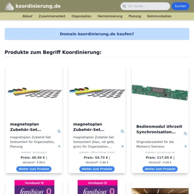 Screenshot koordinierung.de