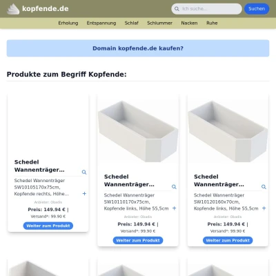 Screenshot kopfende.de