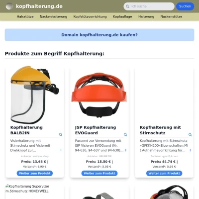 Screenshot kopfhalterung.de