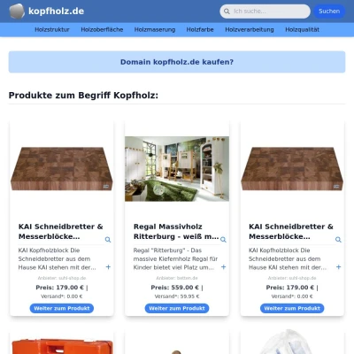Screenshot kopfholz.de