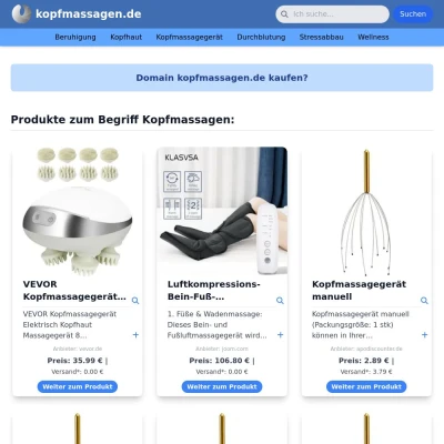 Screenshot kopfmassagen.de