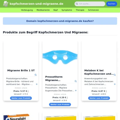 Screenshot kopfschmerzen-und-migraene.de