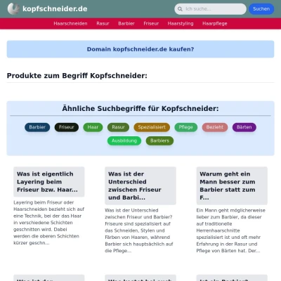 Screenshot kopfschneider.de