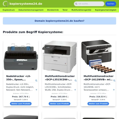 Screenshot kopiersysteme24.de