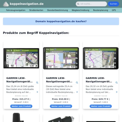 Screenshot koppelnavigation.de