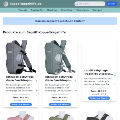 Screenshot koppeltragehilfe.de