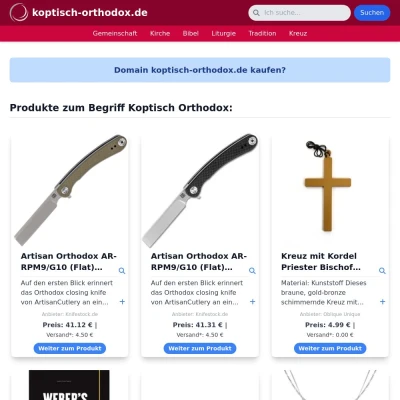 Screenshot koptisch-orthodox.de