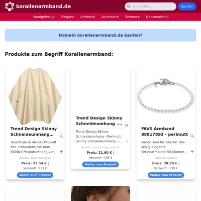 Screenshot korallenarmband.de