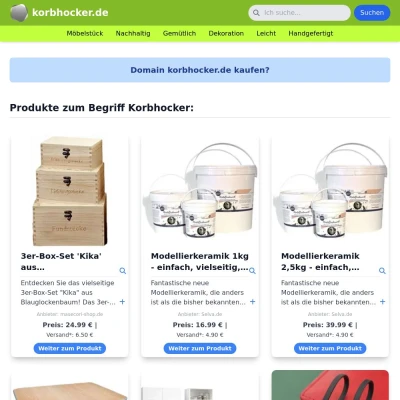 Screenshot korbhocker.de