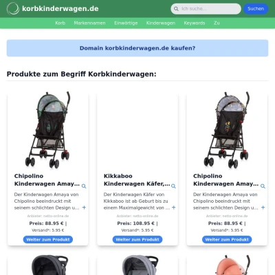 Screenshot korbkinderwagen.de