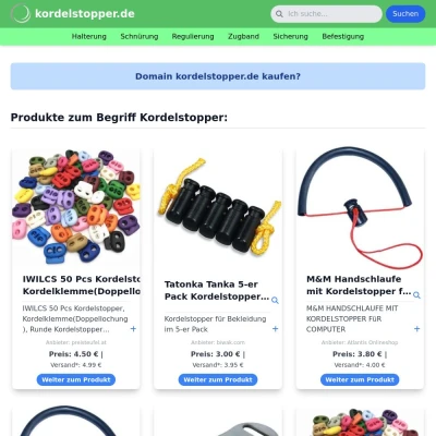 Screenshot kordelstopper.de