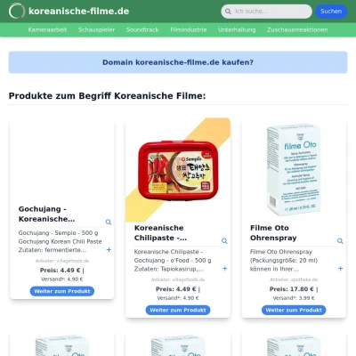 Screenshot koreanische-filme.de
