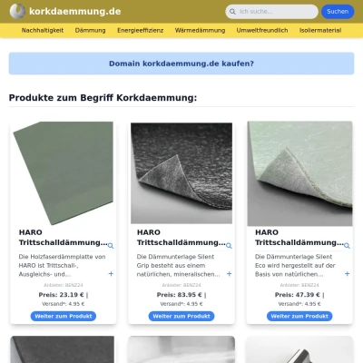 Screenshot korkdaemmung.de