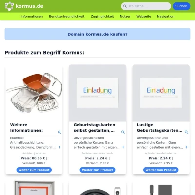 Screenshot kormus.de