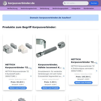 Screenshot korpusverbinder.de