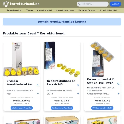 Screenshot korrekturband.de