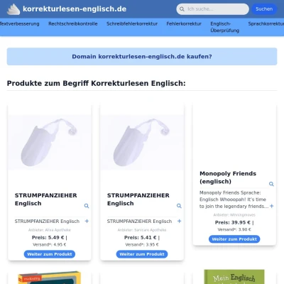 Screenshot korrekturlesen-englisch.de