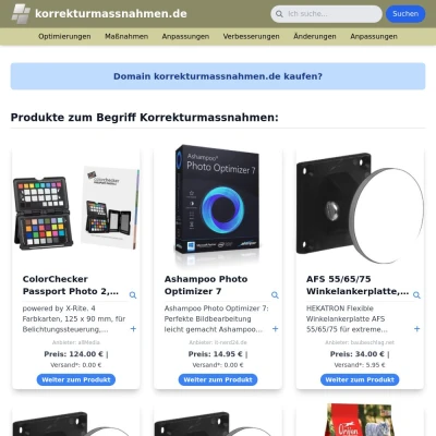 Screenshot korrekturmassnahmen.de