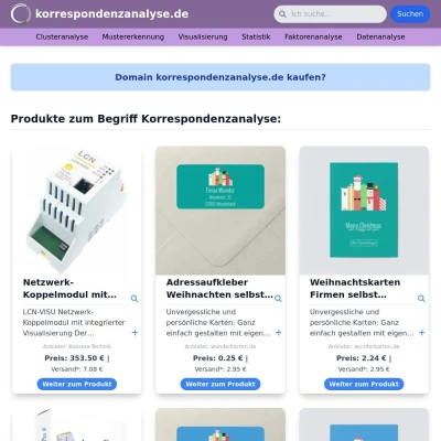Screenshot korrespondenzanalyse.de