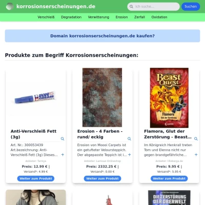 Screenshot korrosionserscheinungen.de