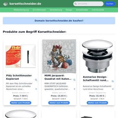 Screenshot korsettschneider.de