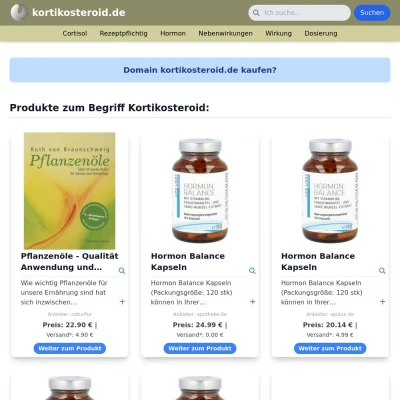 Screenshot kortikosteroid.de