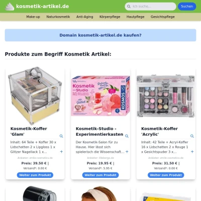 Screenshot kosmetik-artikel.de