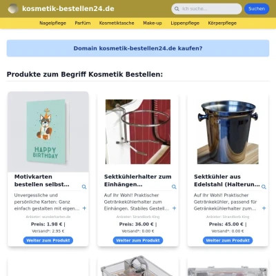 Screenshot kosmetik-bestellen24.de