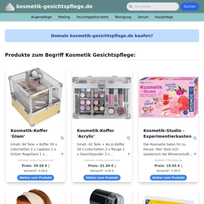 Screenshot kosmetik-gesichtspflege.de