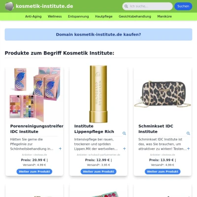 Screenshot kosmetik-institute.de