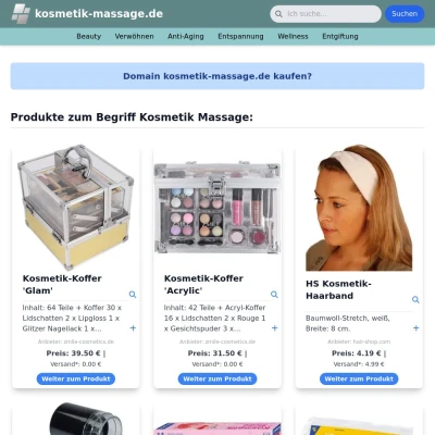 Screenshot kosmetik-massage.de