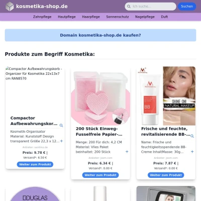 Screenshot kosmetika-shop.de