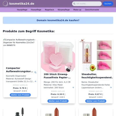 Screenshot kosmetika24.de